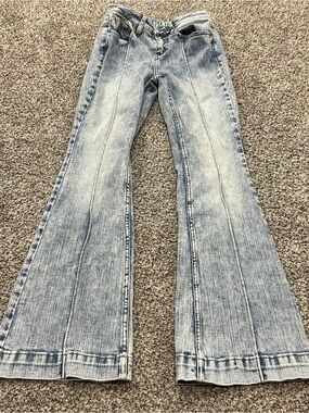 Idyllwind Flared Jeans Womens Festival Boho Flare Blue Denim Western SZ 2Wx32L